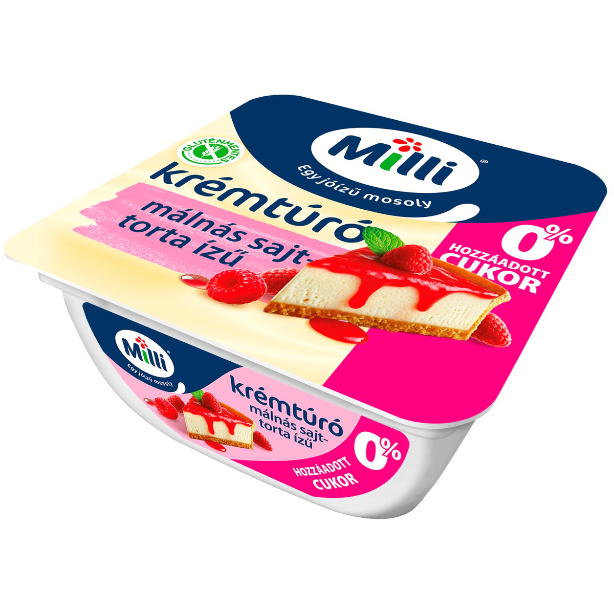 Milli Málnás Sajttorta Ízű 0% túrókrém