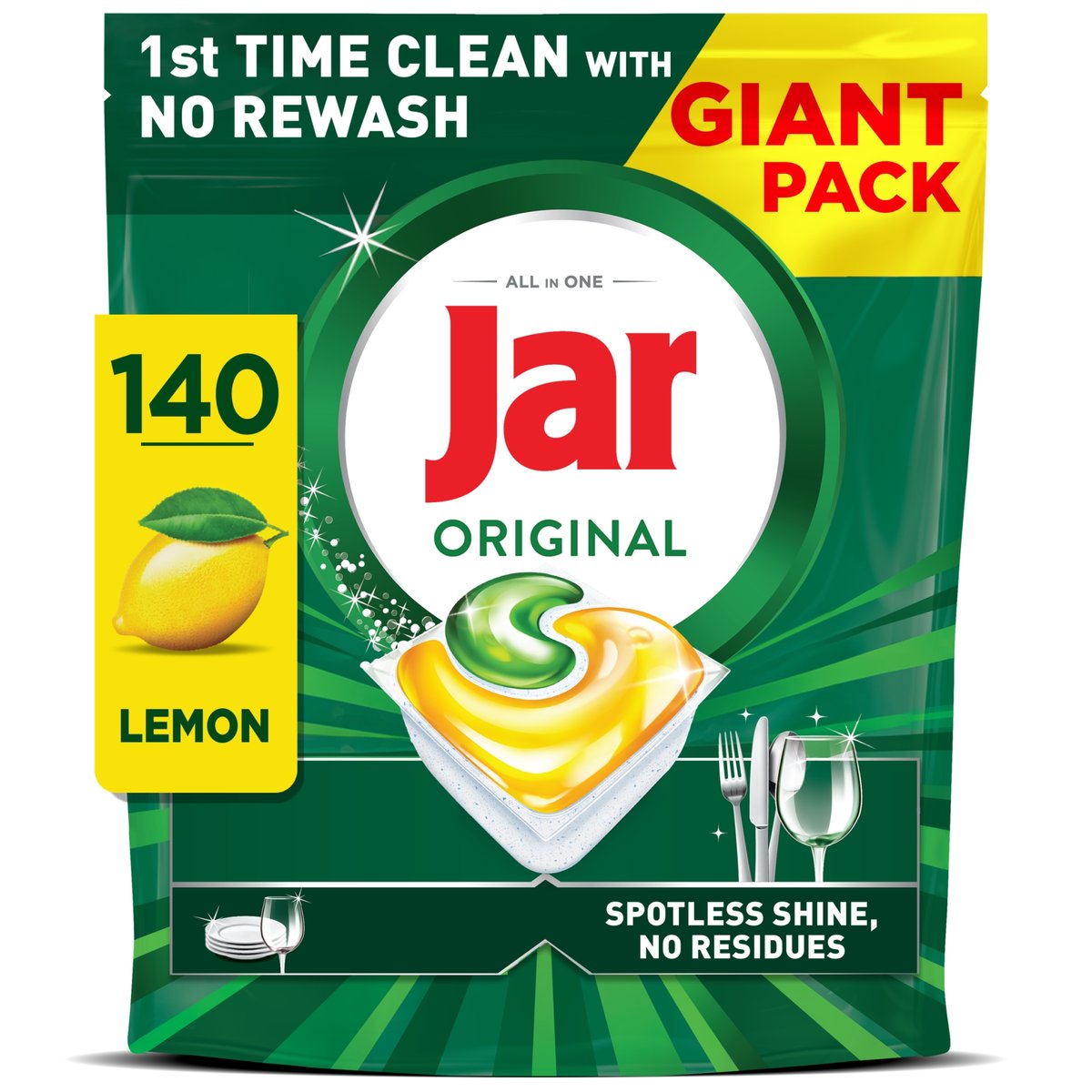 Jar Original All in One Mosogatókapszula Lemon, 140 db