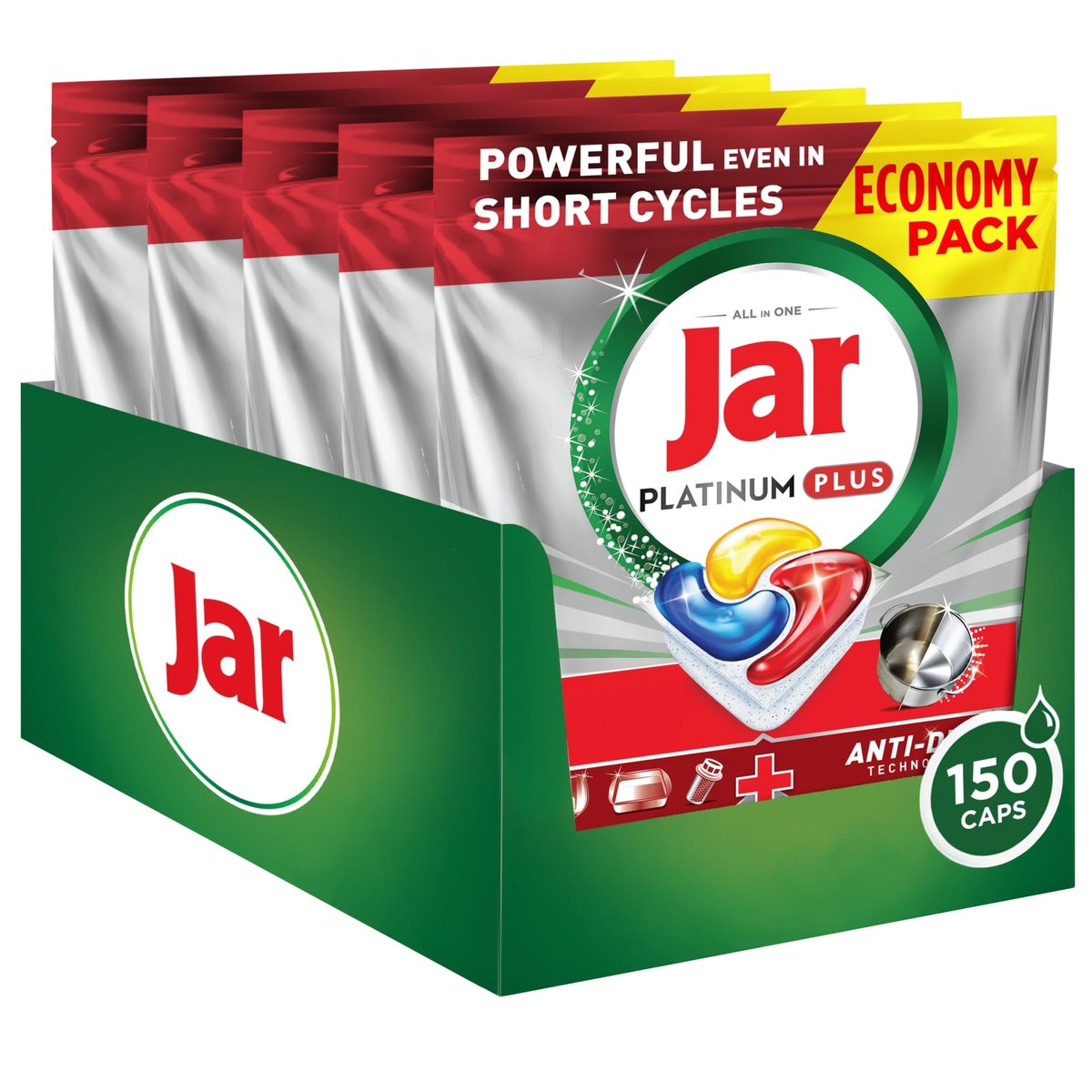 Jar Platinum Plus All in One Mosogatókapszula Lemon, 150 db