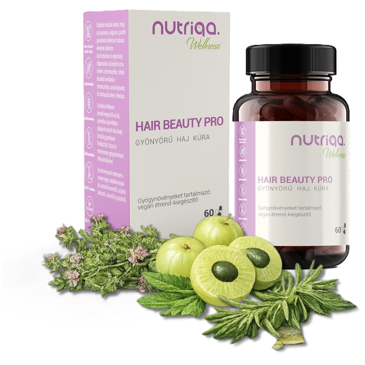 NUTRIQA Wellness Hair Beauty Pro kapszulák (60 db)