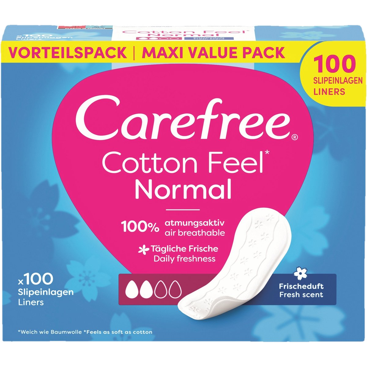 Carefree Cotton Feel Normal tisztasági betét friss illattal