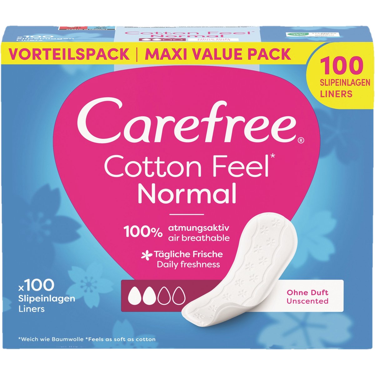 Carefree Cotton Feel Normal illatanyagmentes tisztasági betét