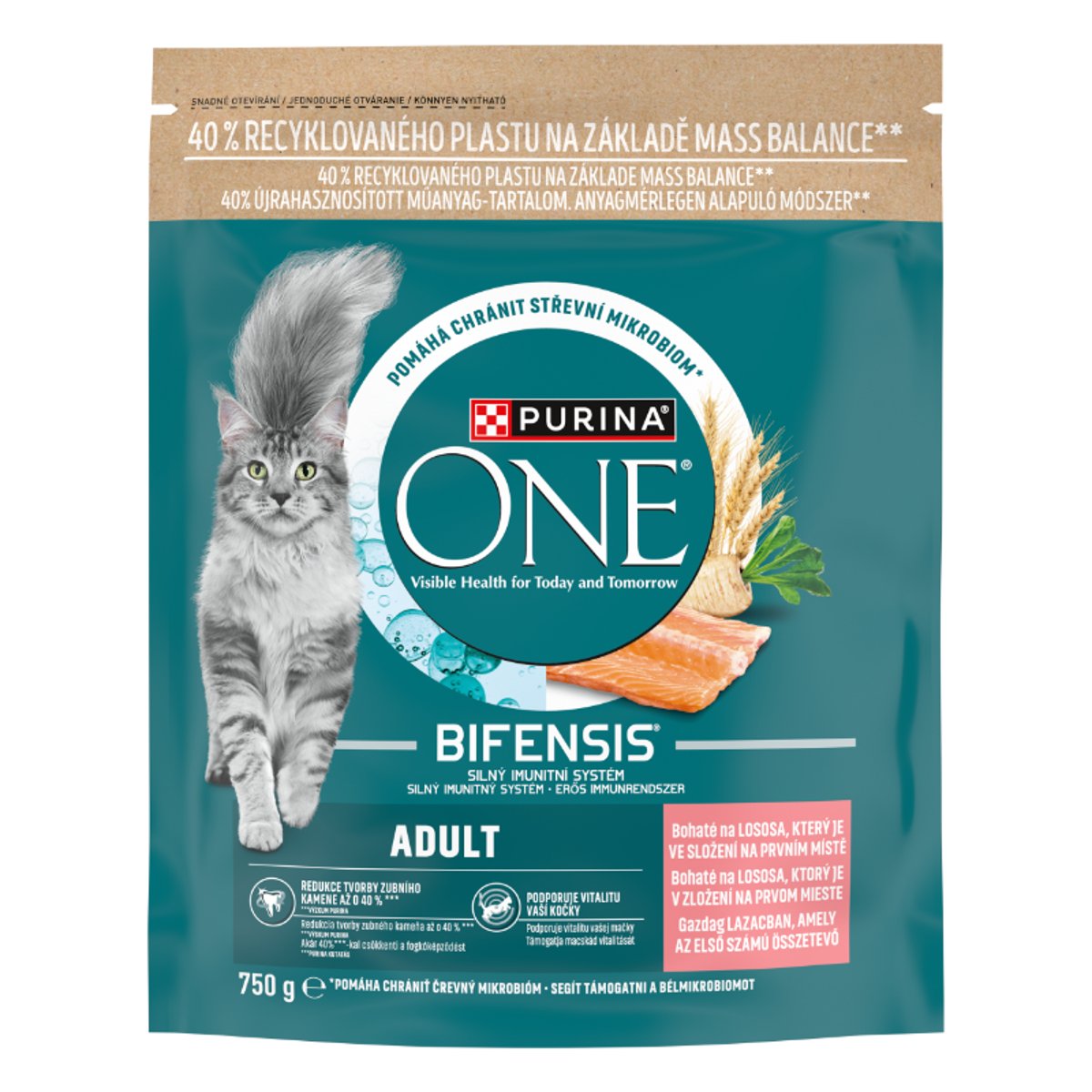 Purina One Lazacban gazdag száraz macskaeledel 750g