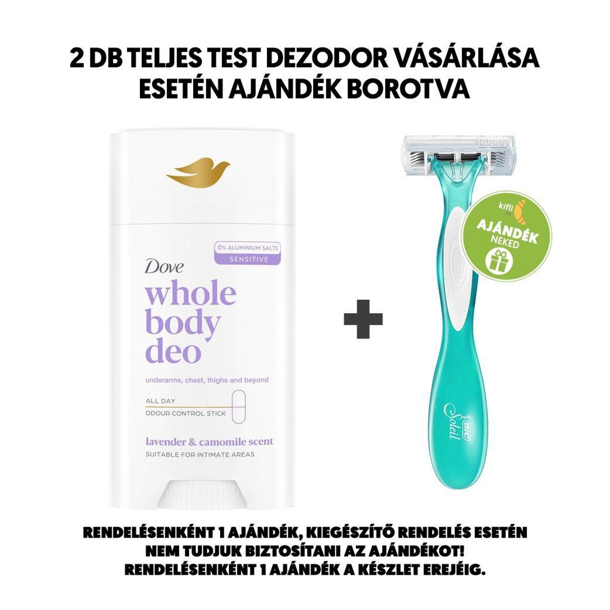 Dove Levendula & Kamilla illatú teljes test dezodor stift, 75ml
