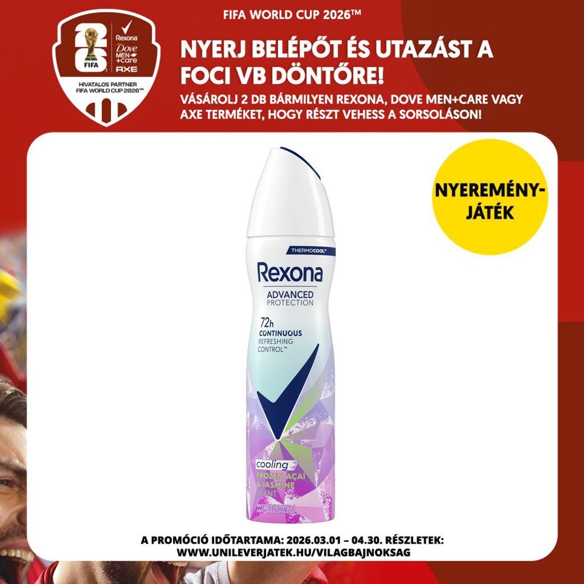 Rexona Thermocool Frozen Acai & Jasmine izzadásgátló dezodor, 150ml