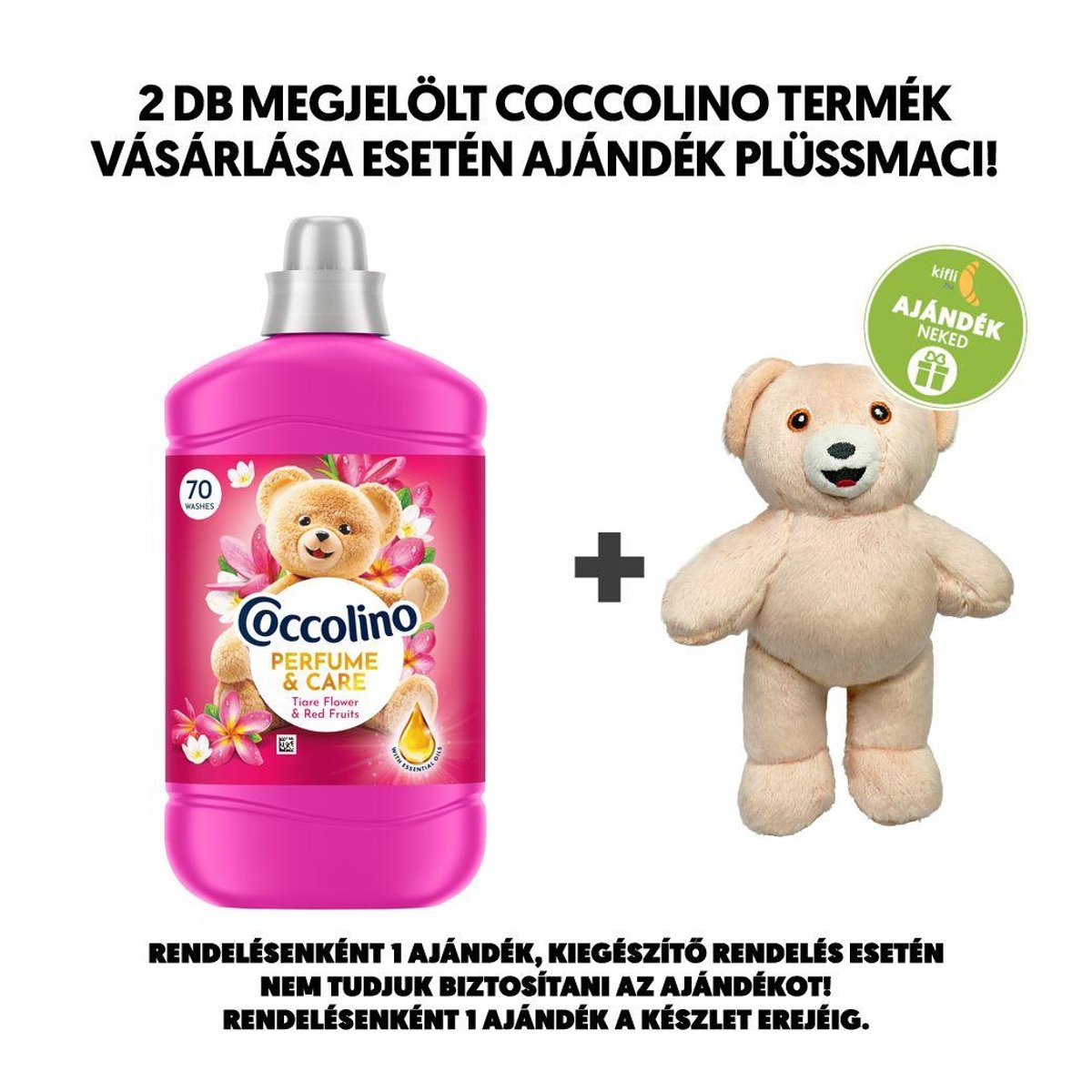 Coccolino Perfume&Care Tiare Flower&Red Fruits öblítő, 70 mosás, 1610 ml