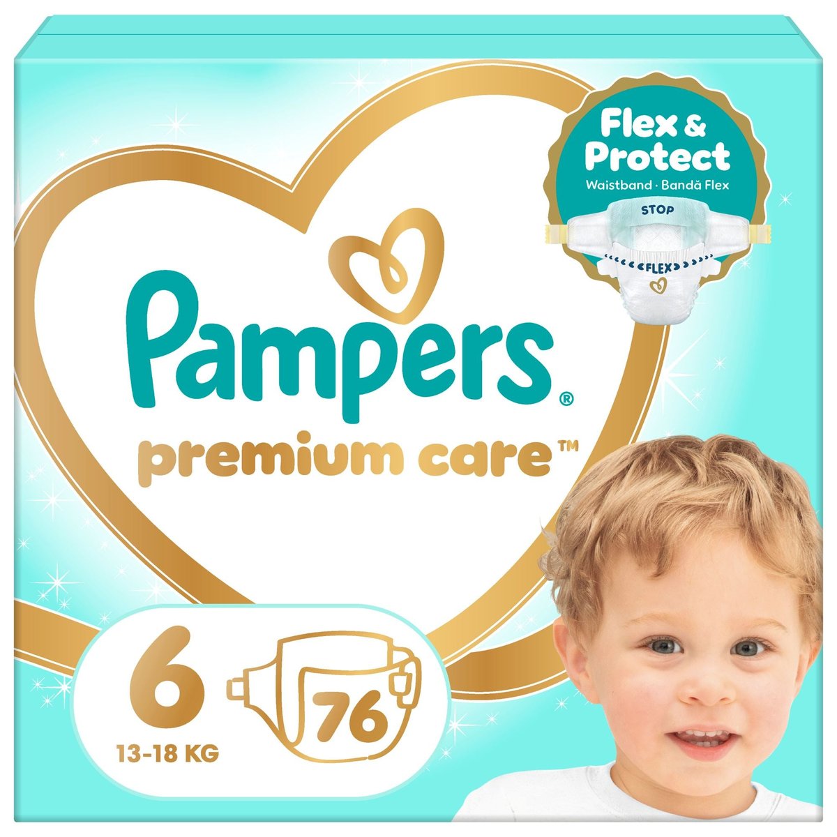Pampers Premium Care Pelenka, Méret: 6 (13-18 kg) 76 db