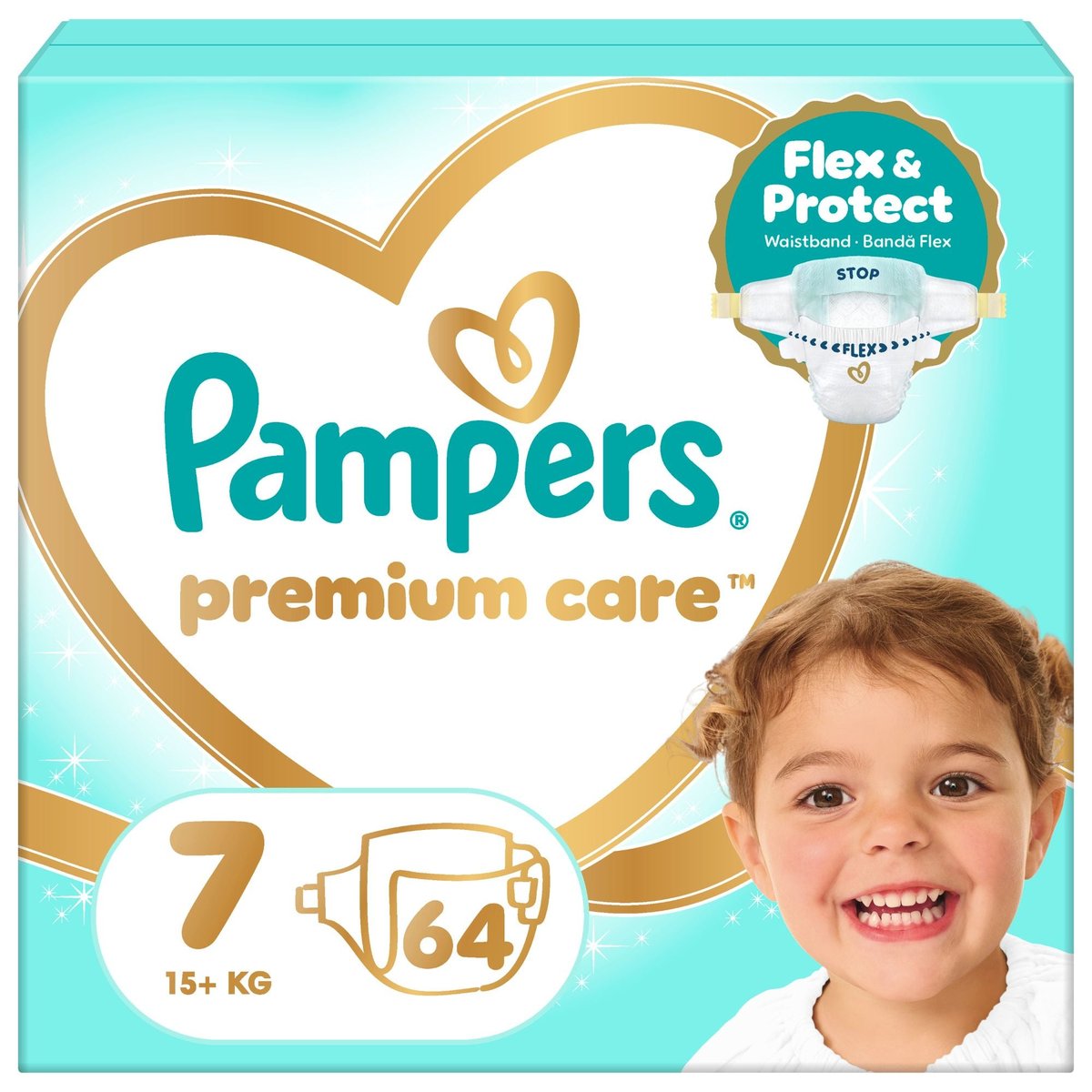 Pampers Premium Care Pelenka, Méret: 7 (15+ kg) 64 db