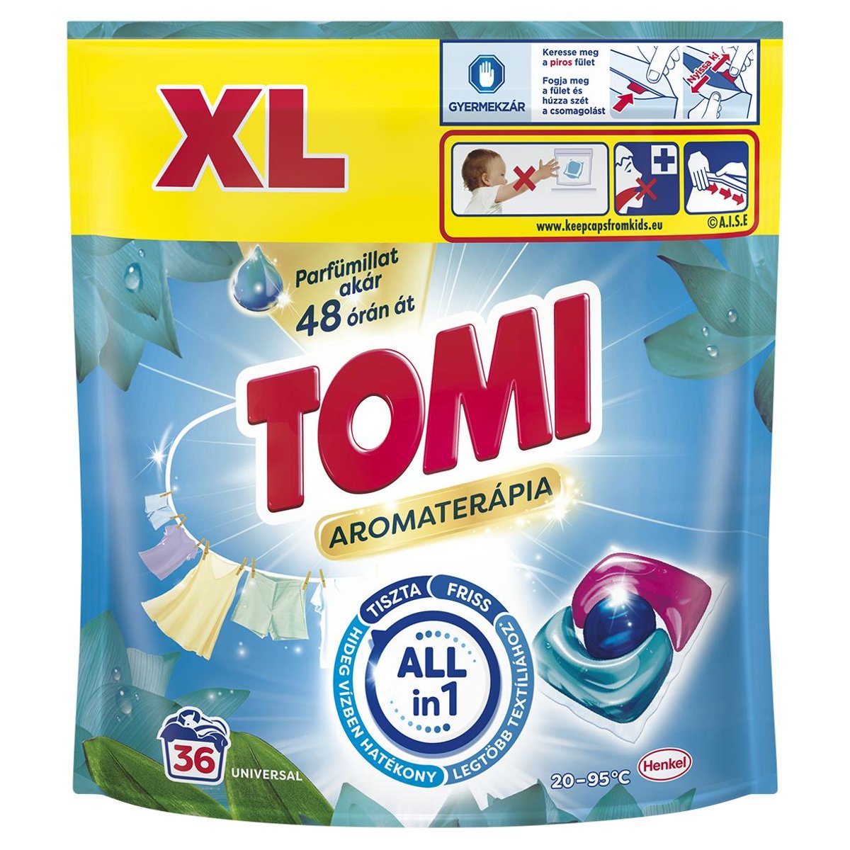 Tomi Power Caps Aromaterápia Lótusz & Mandula mosókapszula 36 mosás