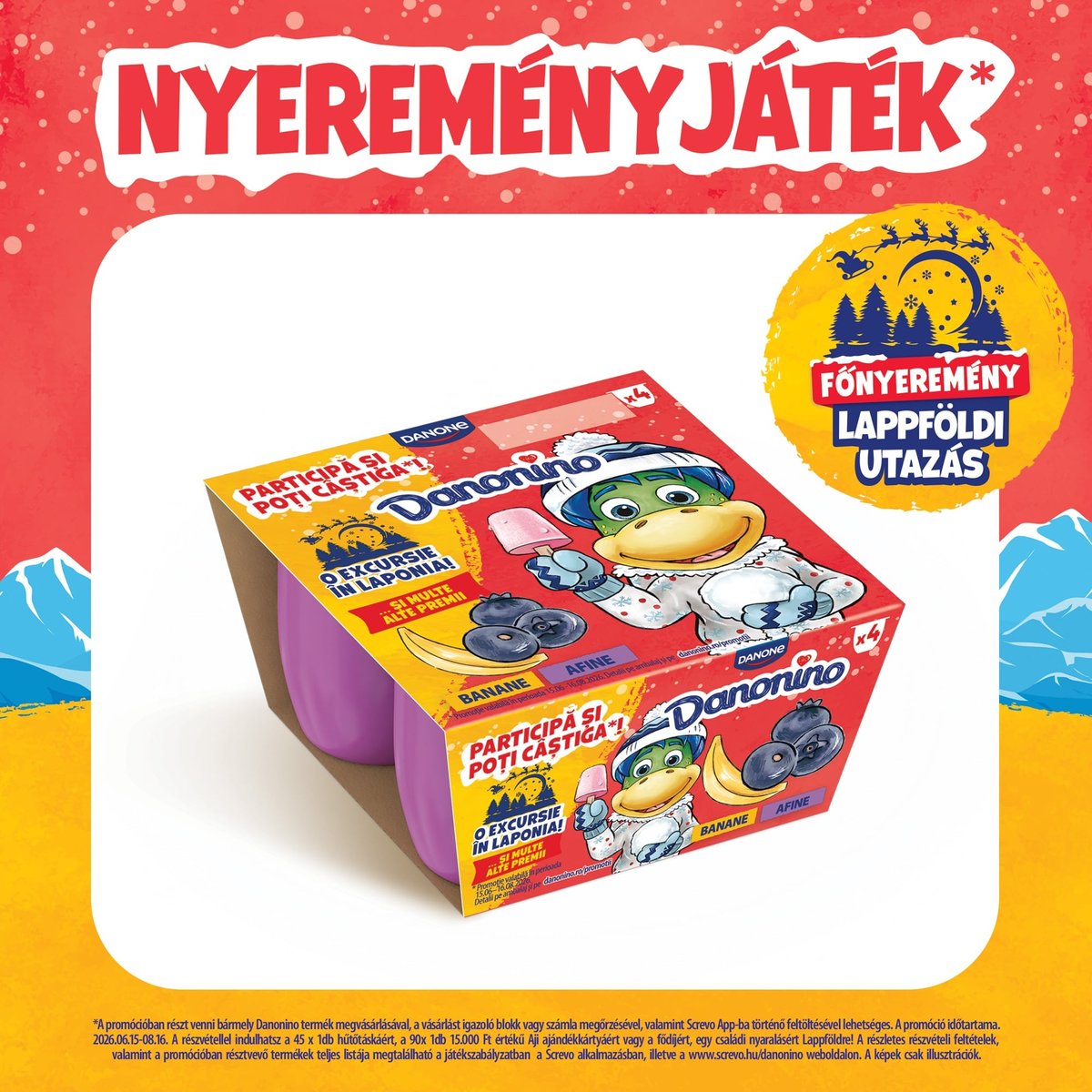 Danone Danonino banános és áfonyás tejtermék (4x50g)