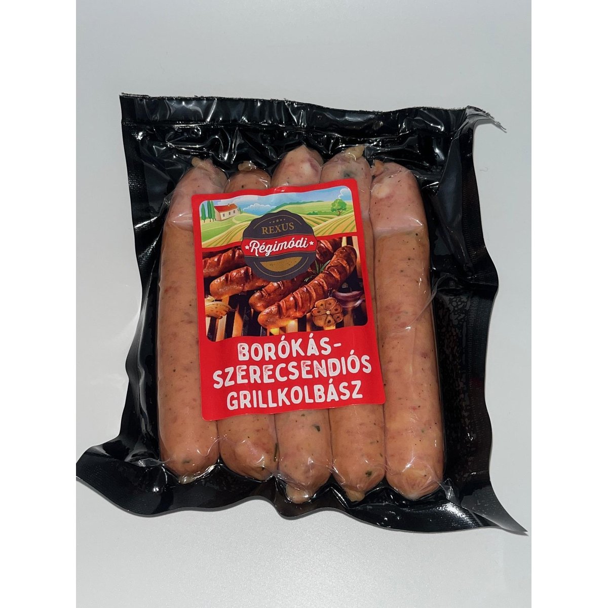 Régimódi borókás - szerecsendiós grillkolbász