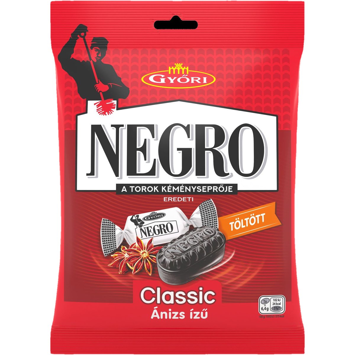 Negro classic cukorka
