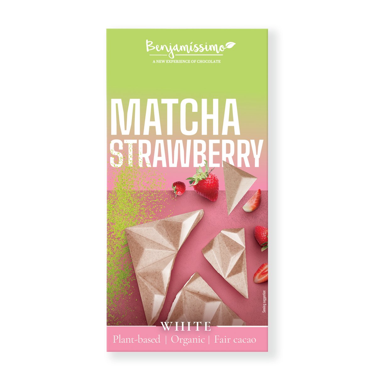 Benjamíssimo BIO Vegán Cacao Bar Matcha Eper