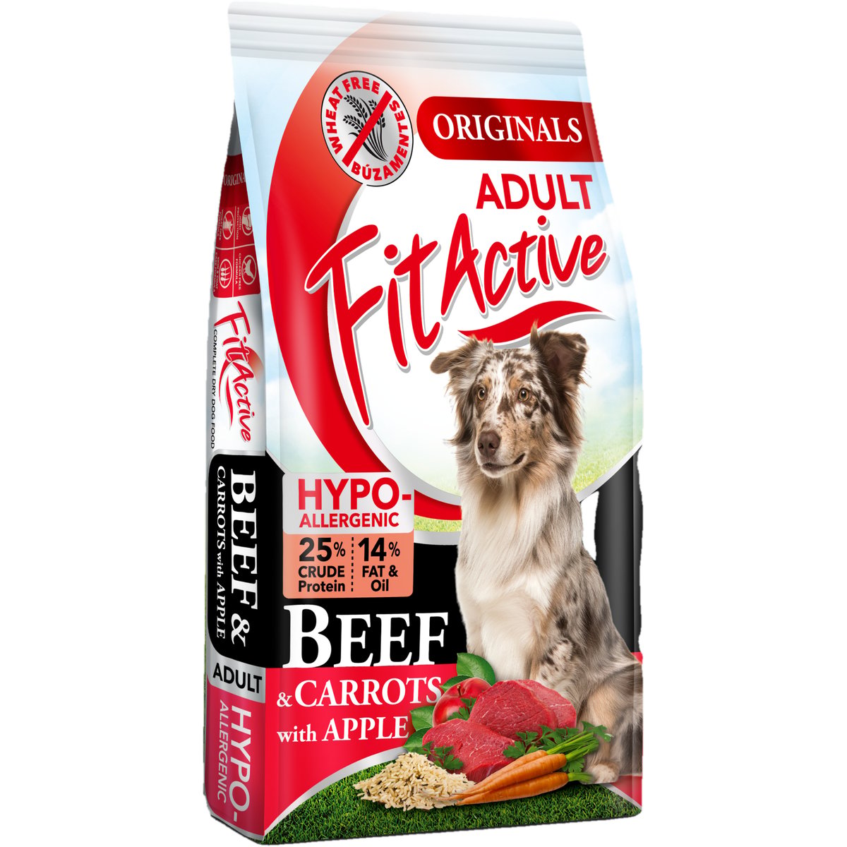 FitActive Originals búzamentes, hipoallergén eledel felnőtt kutyáknak marha