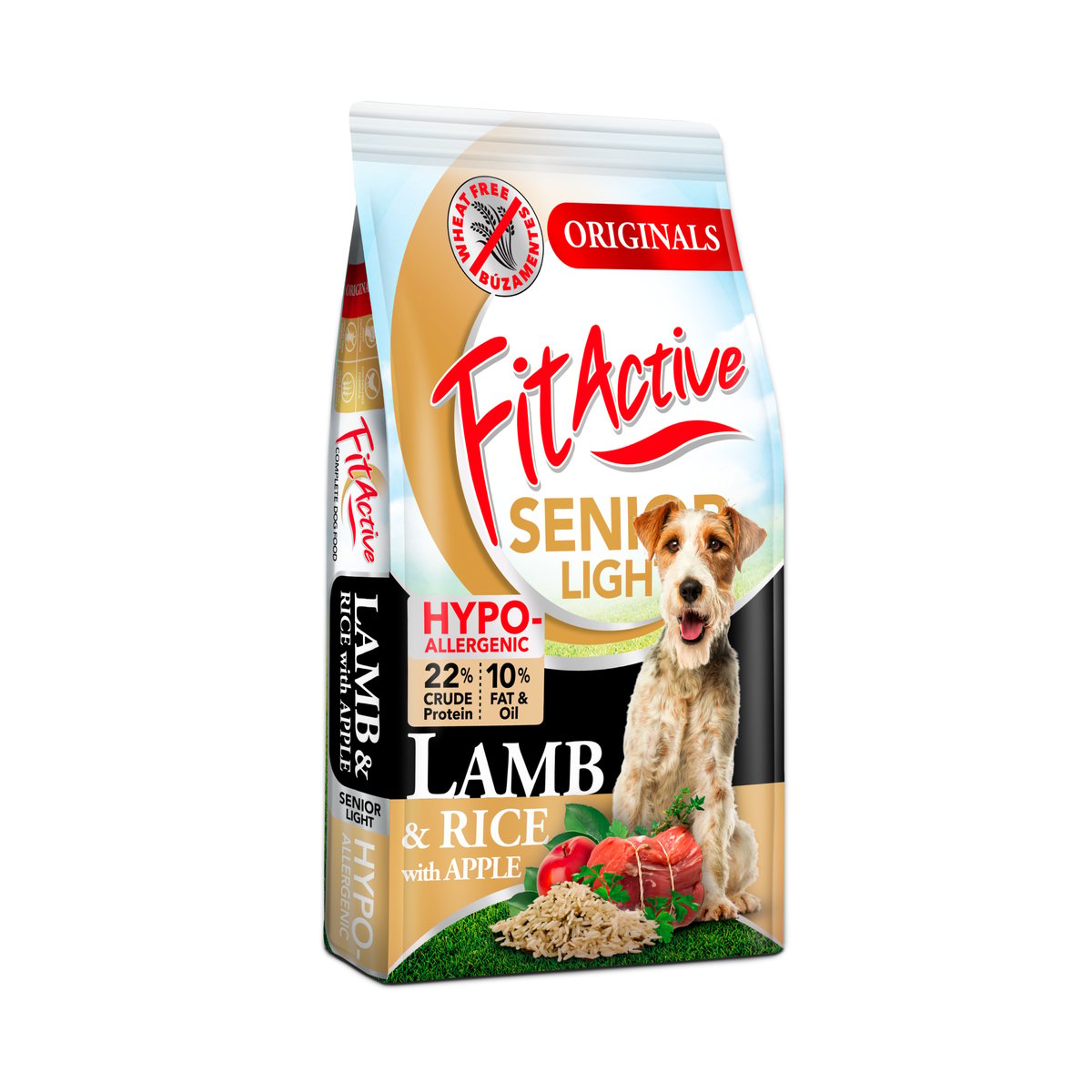 FitActive Originals búzamentes, hipoallergén eledel idős kutyáknak bárány