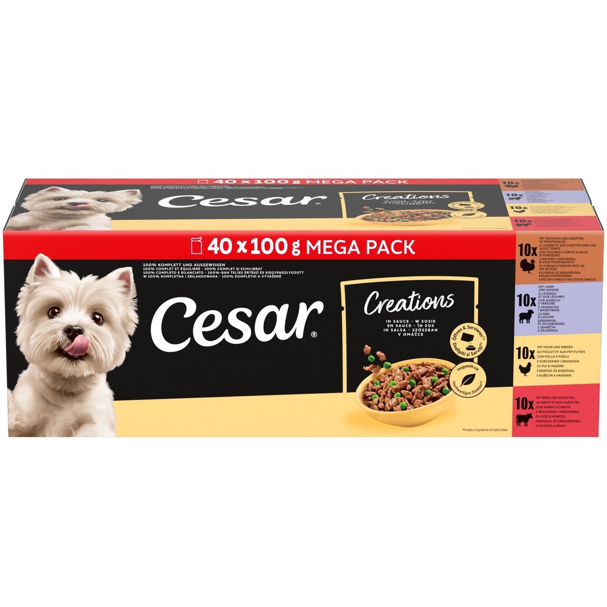 Cesar alutasak válogatás mártásban 40-pack