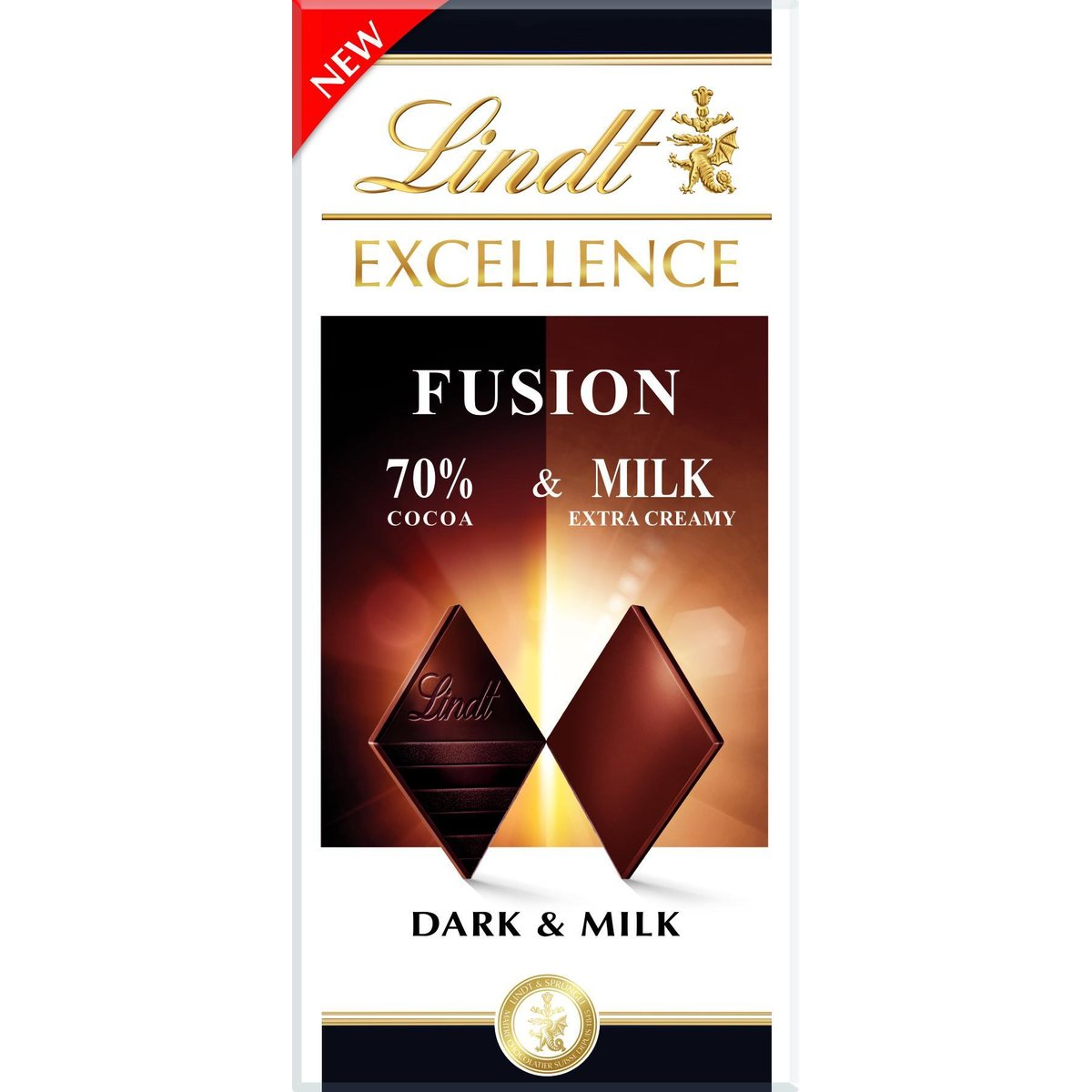 Lindt Excellence Fusion 70% Dark & Milk