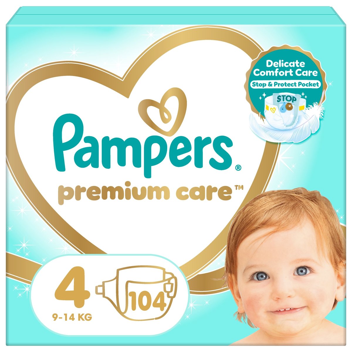 Pampers Premium Care Pelenka, Méret: 4 (9-14 kg) 104 db