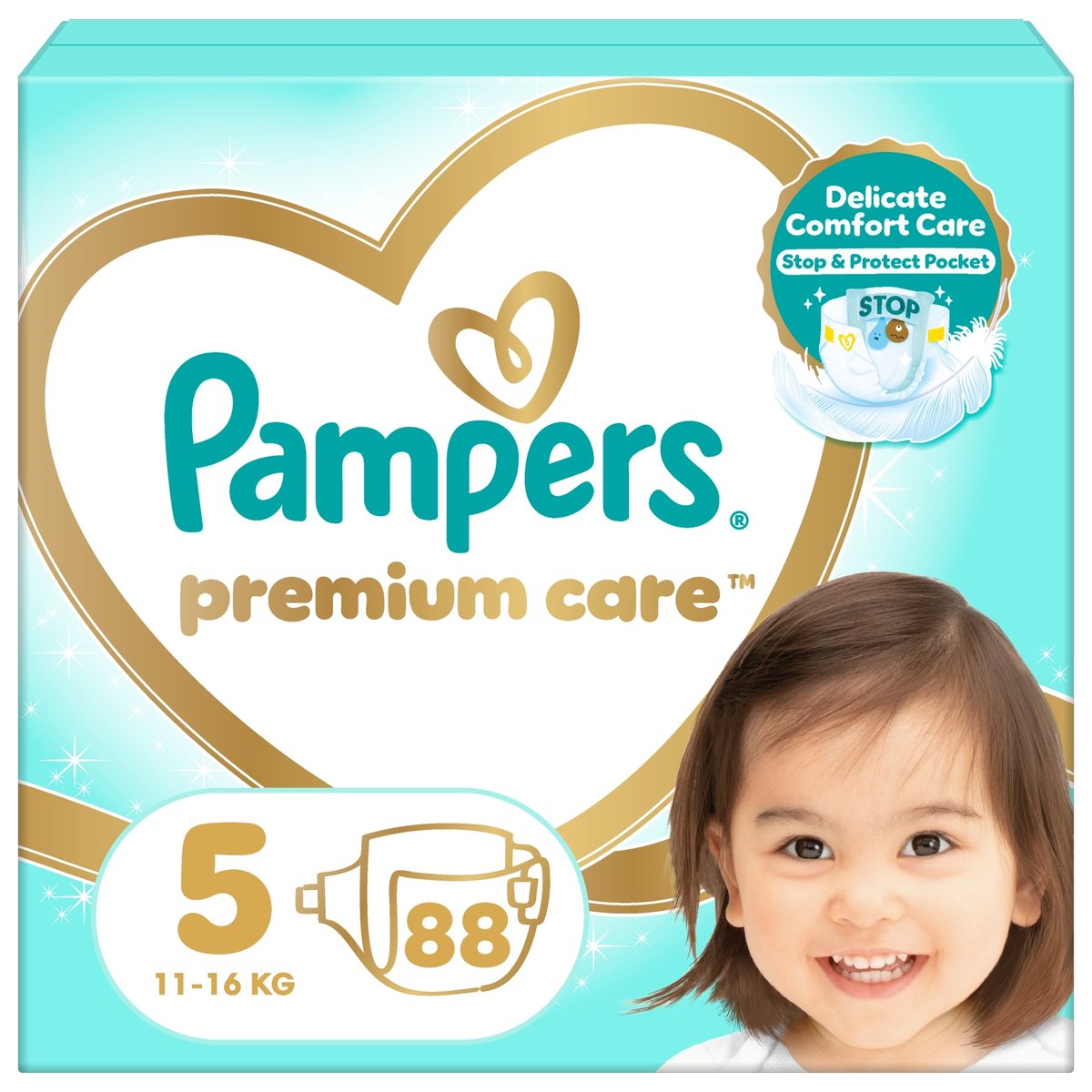 Pampers Premium Care Pelenka, Méret: 5 (11-16 kg) 88 db