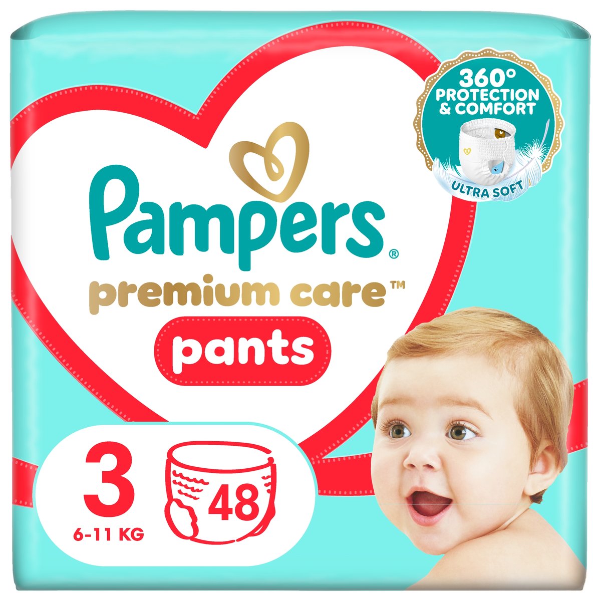 Pampers Premium Care Pants Bugyipelenka, Méret: 3 (6-11 kg) 48 db