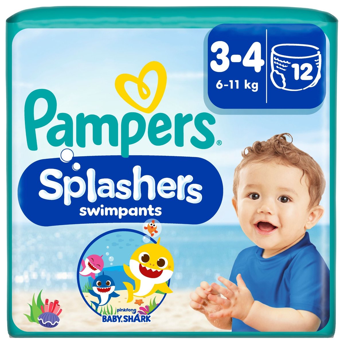 Pampers Splashers Úszópelenka, Méret: 3-4 (6-11 kg) 12 db