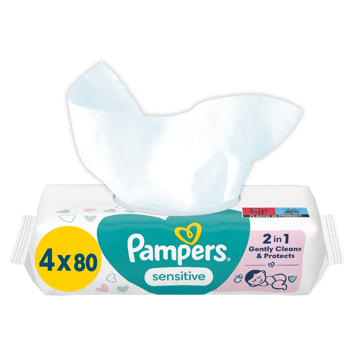 Pampers Nedves Törlőkendő Sensitive, 4x80 db