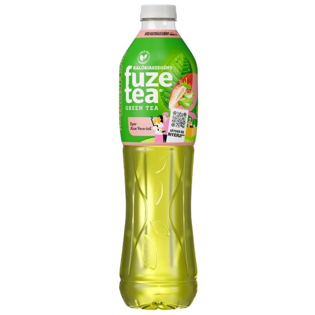 FuzeTea szénsavmentes eper-aloe vera-ízű üdítőital zöld tea kivonattal