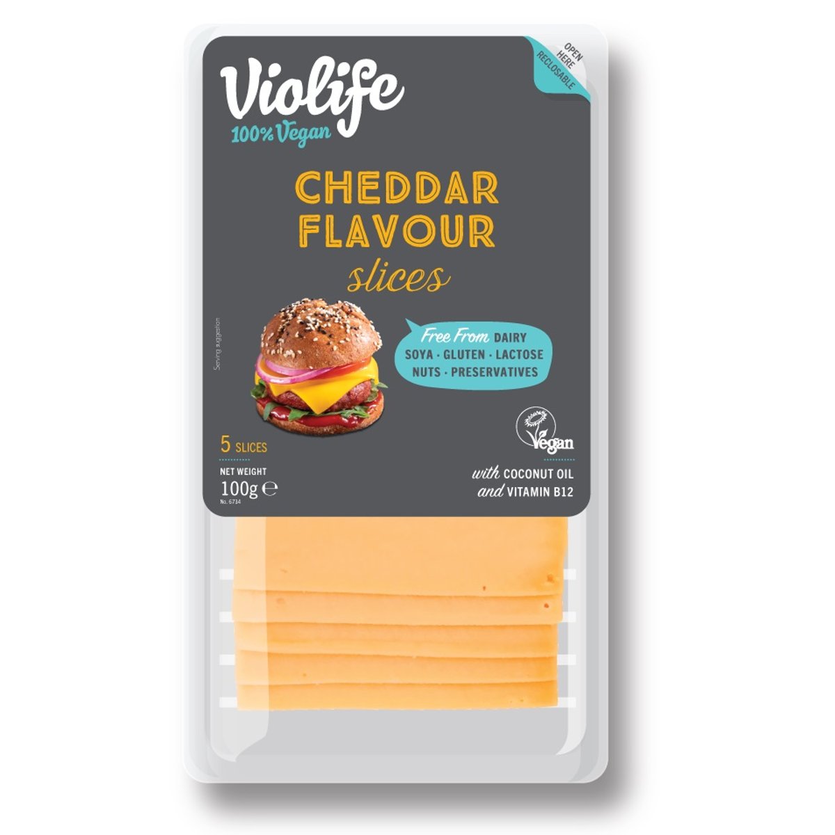 Violife Cheddar ízesítésű szeletek