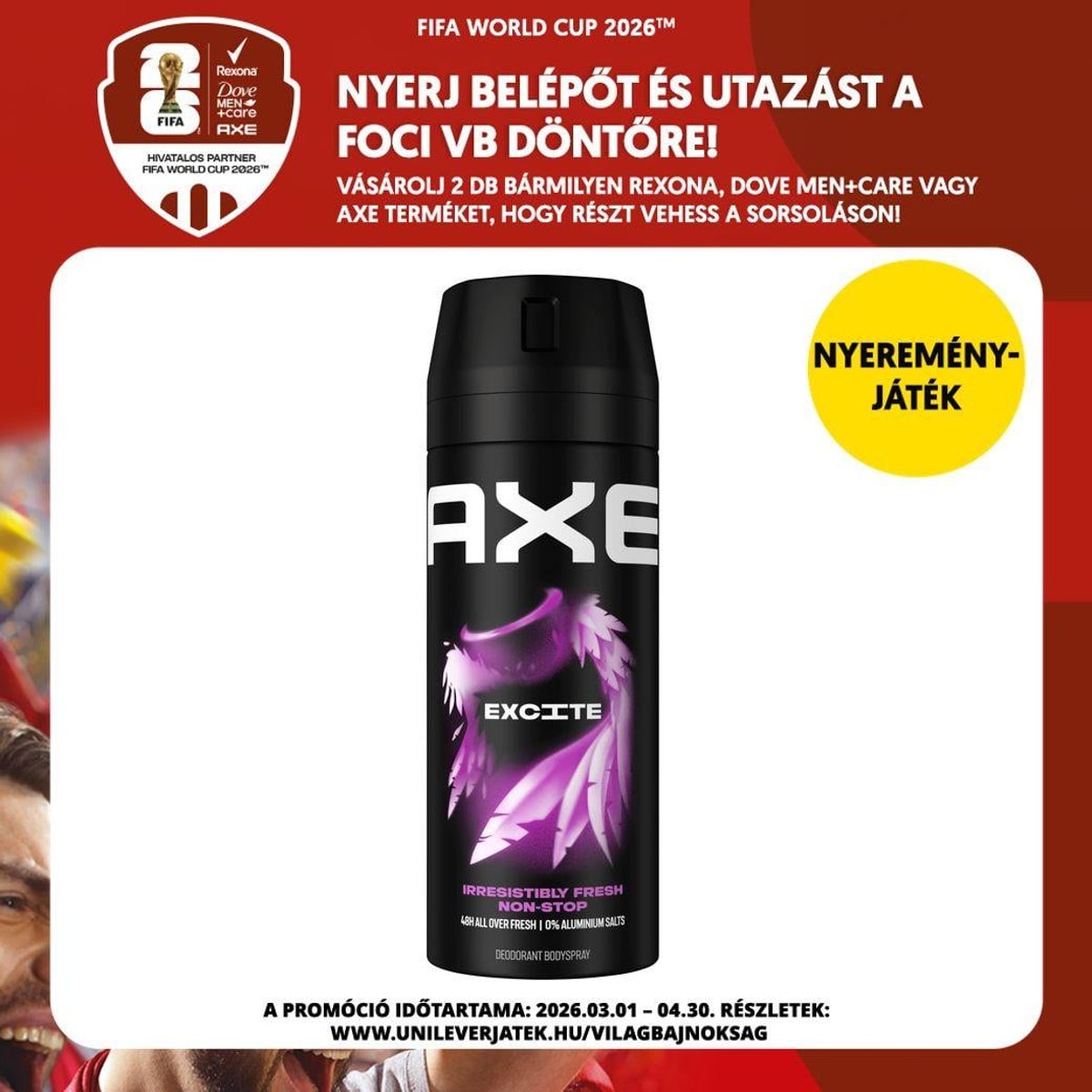 AXE Excite dezodor, 150 ml