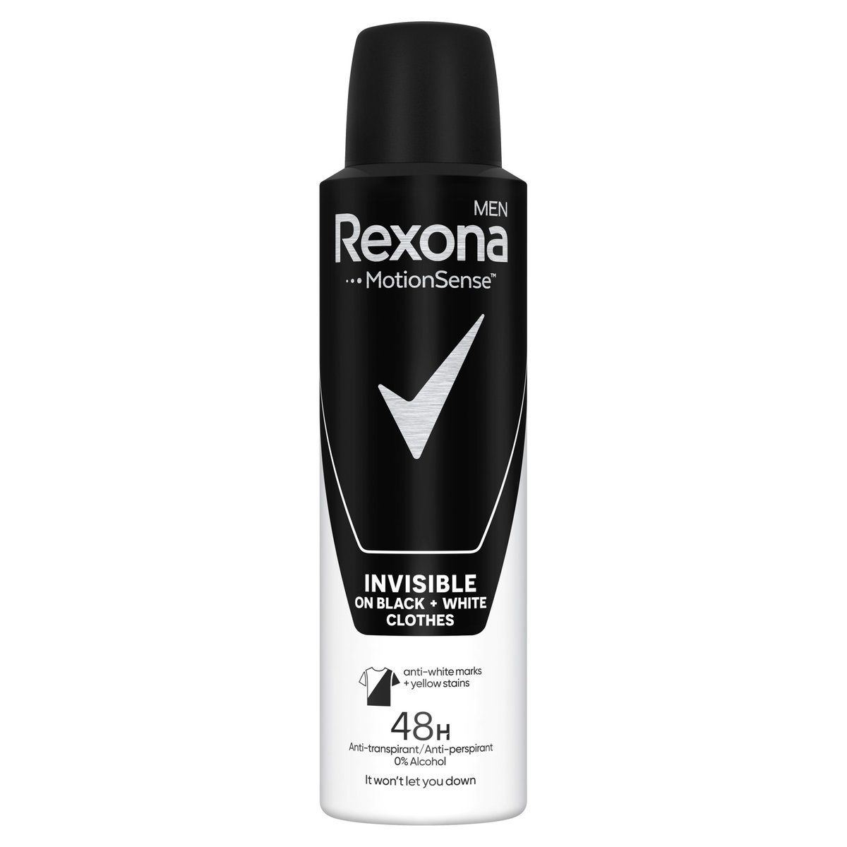 Rexona Men Invisible Black&White férfi izzadásgátló dezodor, 150 ml