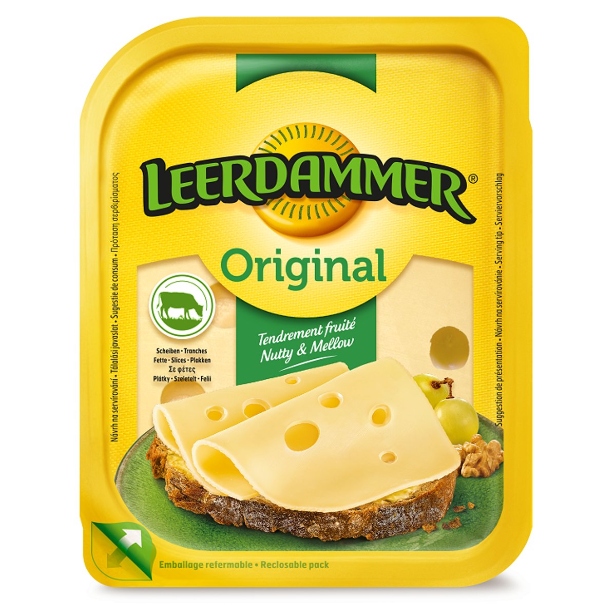 Leerdammer Original Szeletelt sajt 45%, laktózmentes