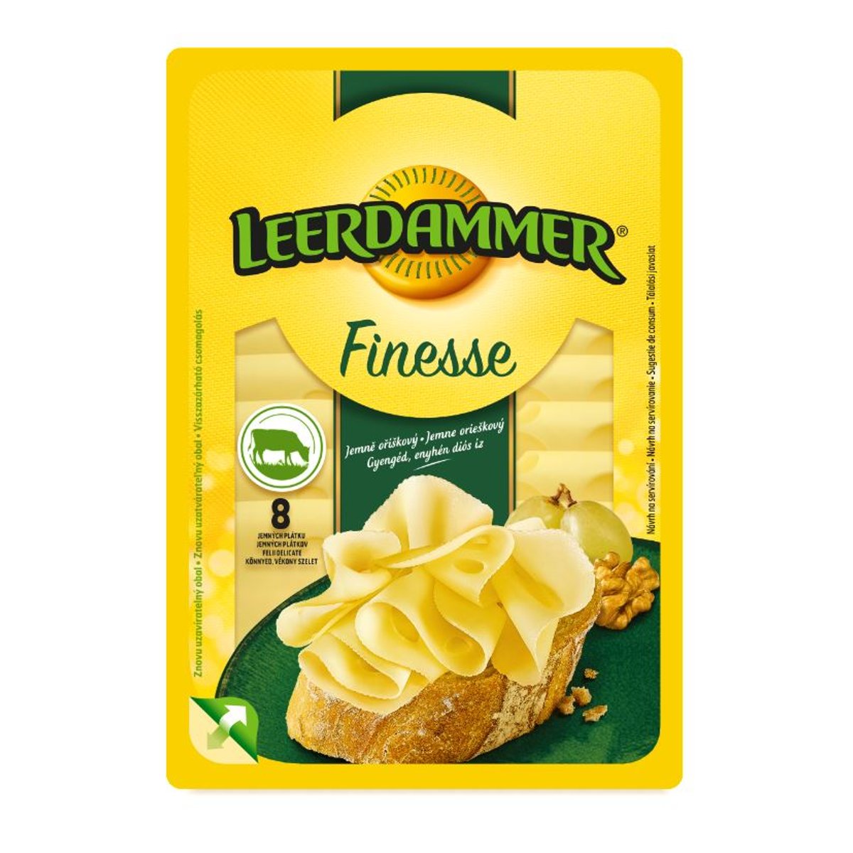 Leerdammer Finesse Original Szeletelt sajt 45%, laktózmentes
