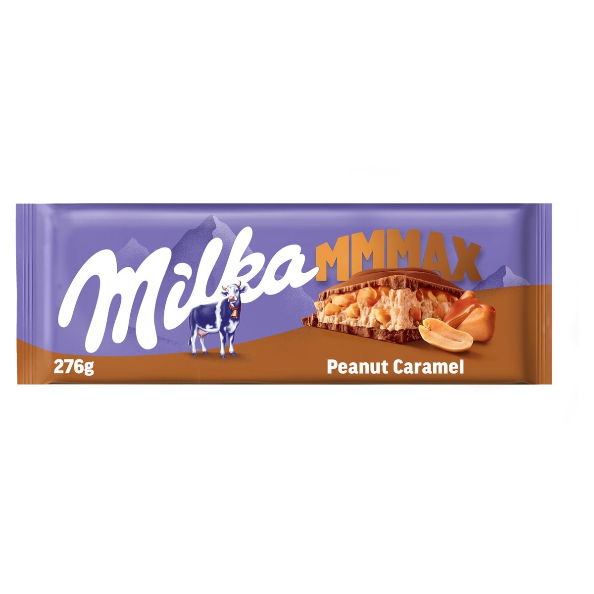 Milka MMMAX Peanut Caramel földimogyorós-karamellás alpesi tejcsokoládé