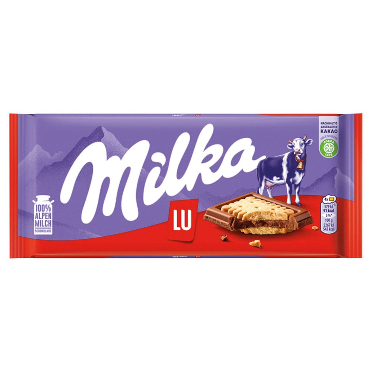 Milka LU alpesi tejcsokoládé ropogós keksszel