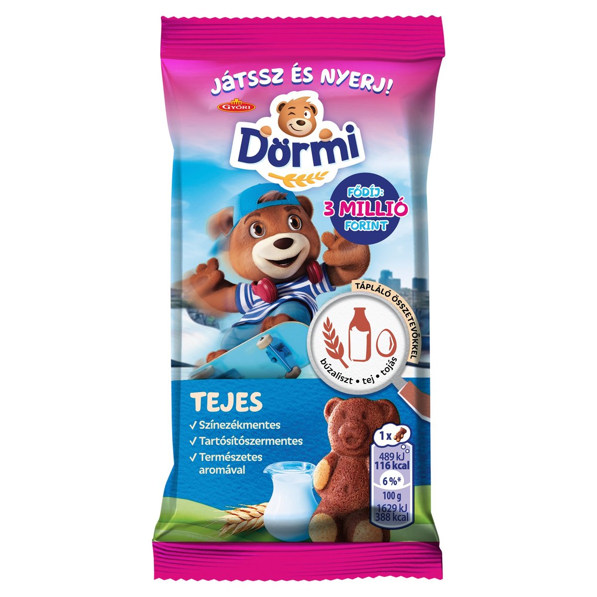 Dörmi tejes krémmel töltött puha piskóta