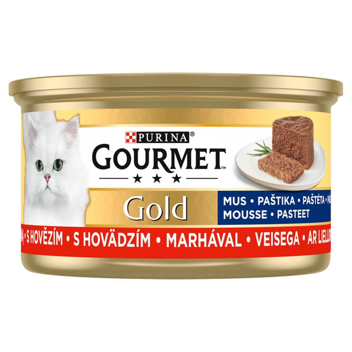 Gourmet Gold Marhával pástétom nedves macskaeledel