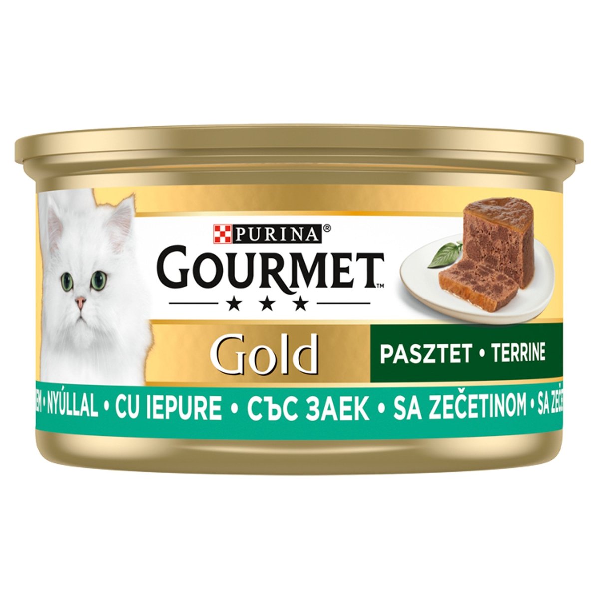 Gourmet Gold Nyúllal terrine nedves macskaeledel