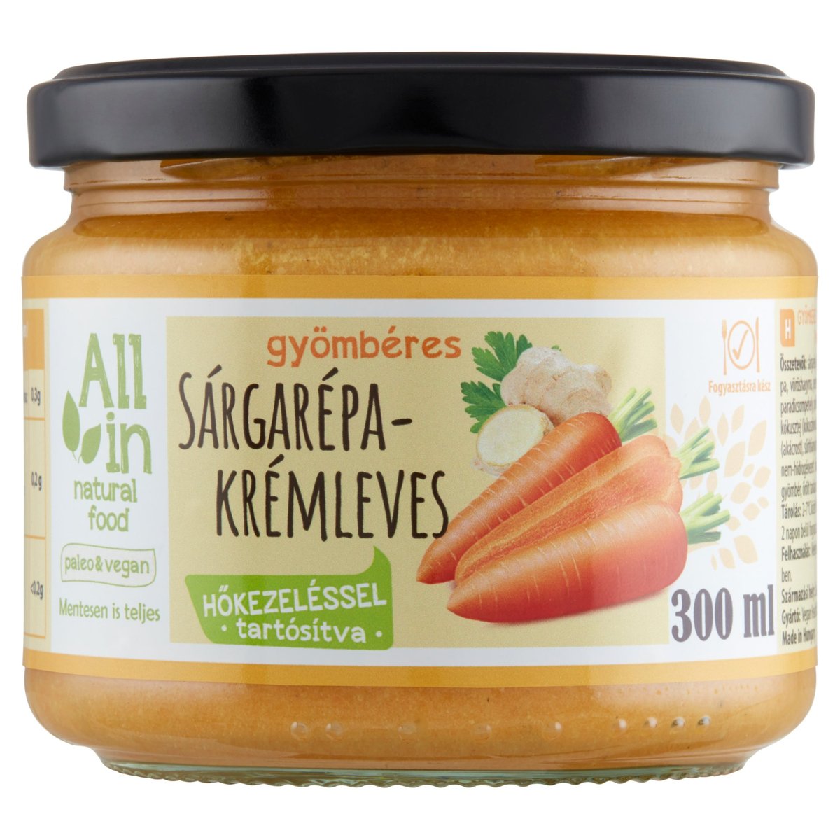 All in Natural Food Gyömbéres sárgarépa krémleves