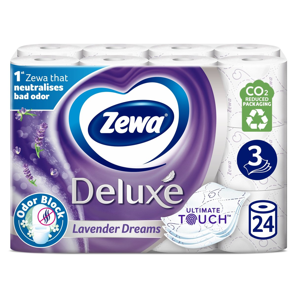 Zewa Deluxe Lavender Dreams 3 rétegű toalettpapír 24 tekercs