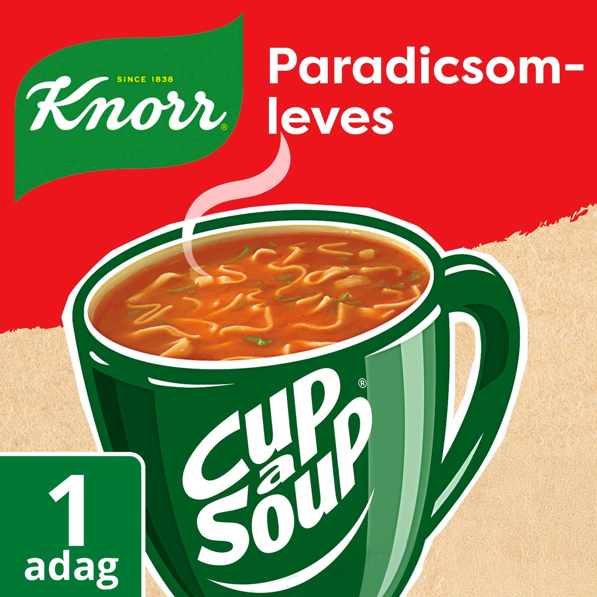 Knorr Cup a Soup paradicsomleves tésztával