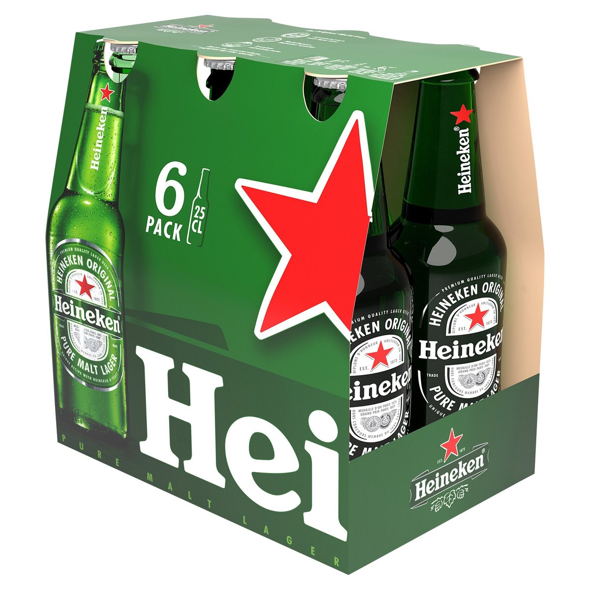 Heineken minőségi világos sör 5% 6 x 0,25 l üveg