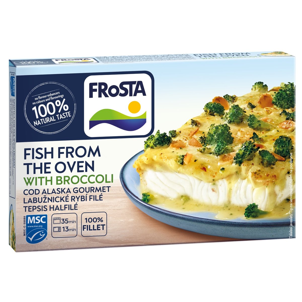 FRoSTA Tepsis halfilé brokkolis szósszal