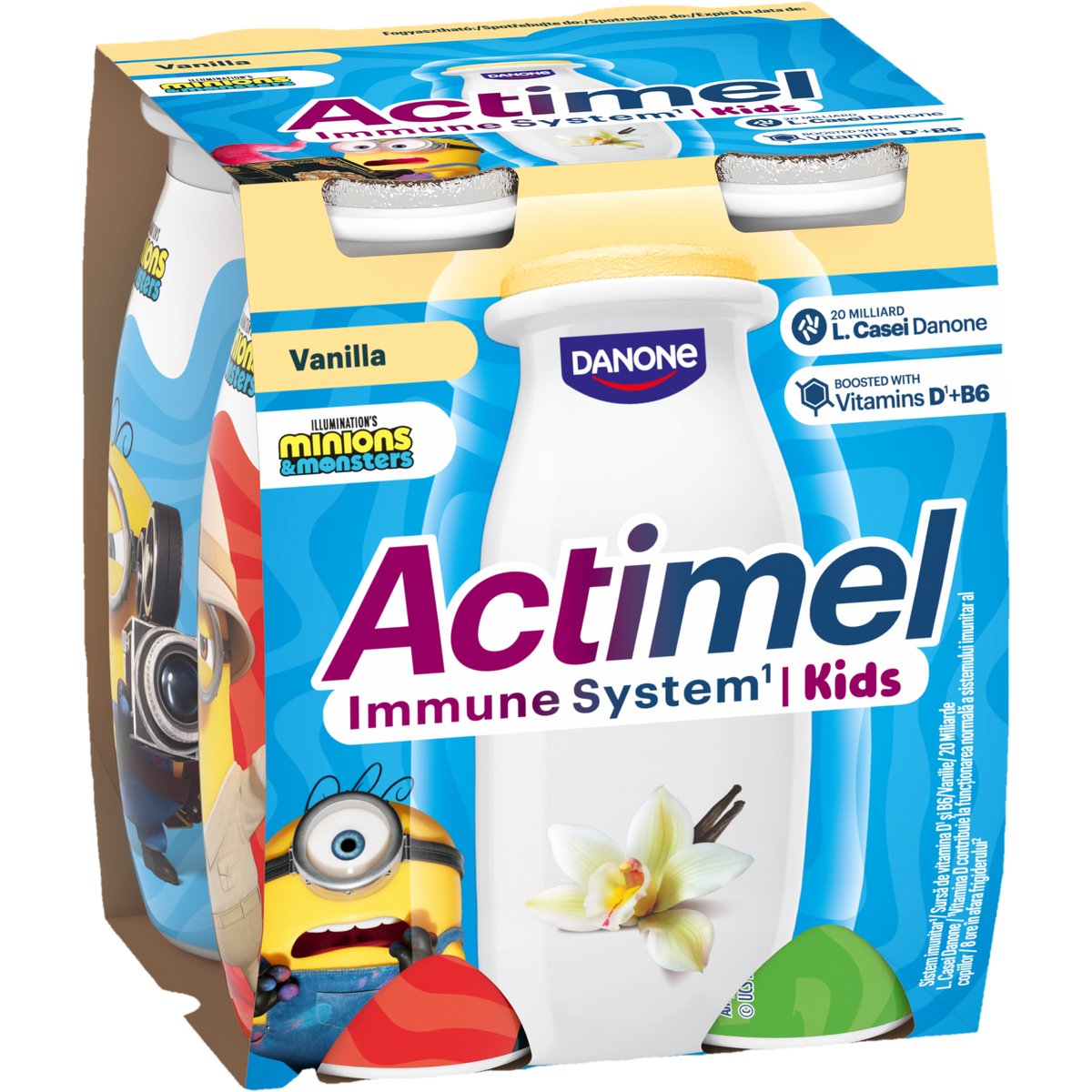 Danone Actimel Kids zsírszegény vaníliás joghurtital B6- és D-vitaminnal (4x100g)