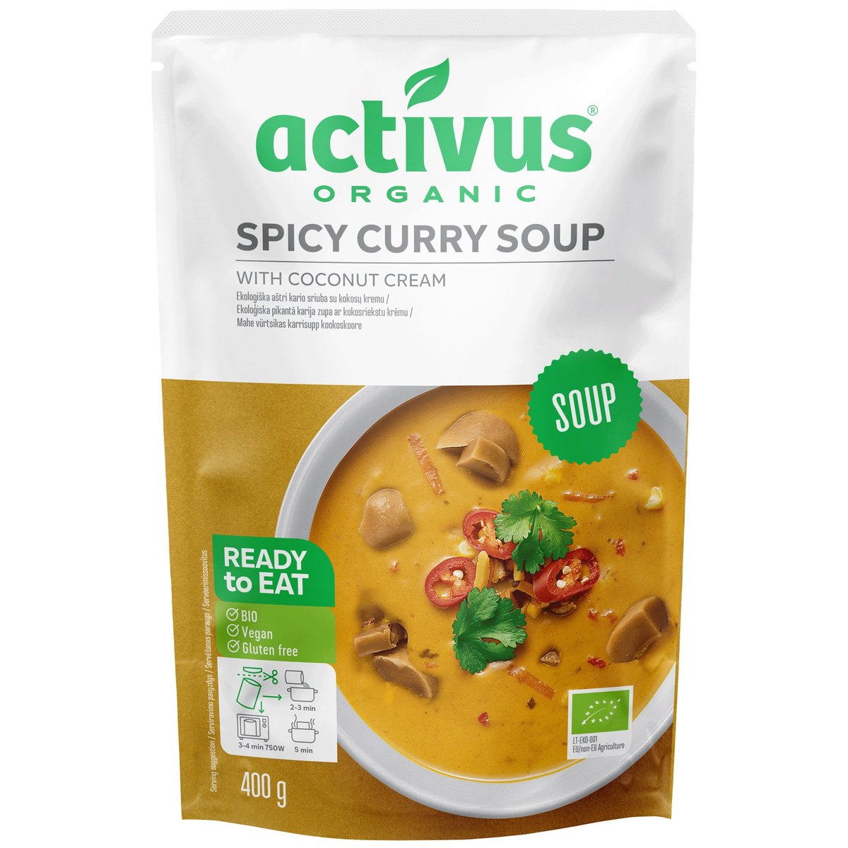 Activus BIO Vegán fűszeres curry krémleves