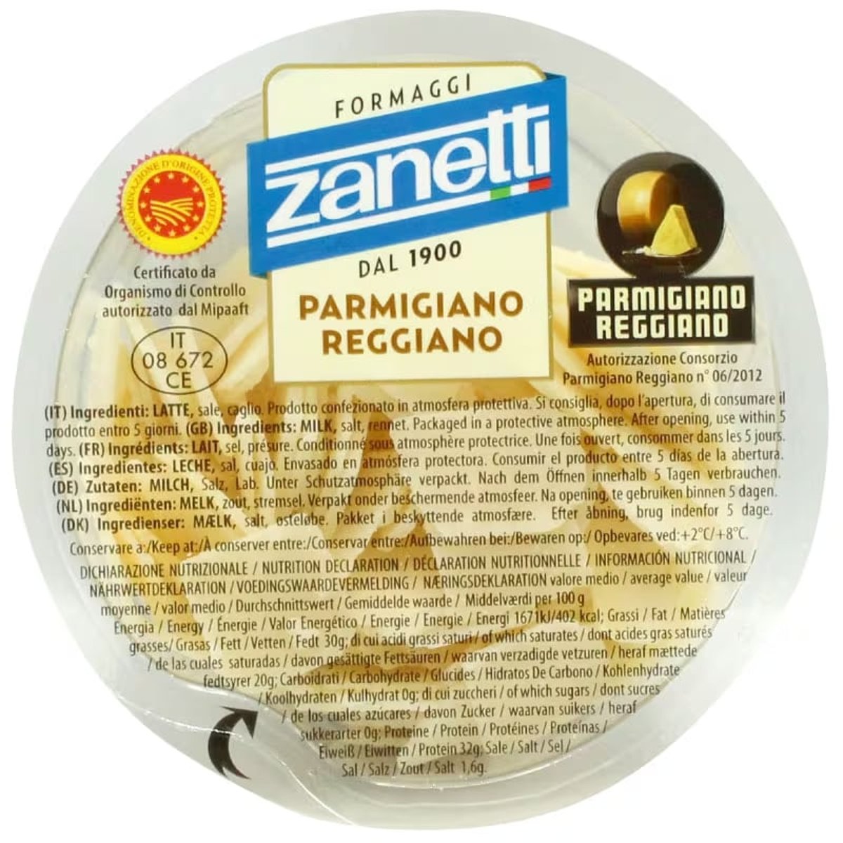 Zanetti Parmigiano Reggiano D.O.P. sajtforgács