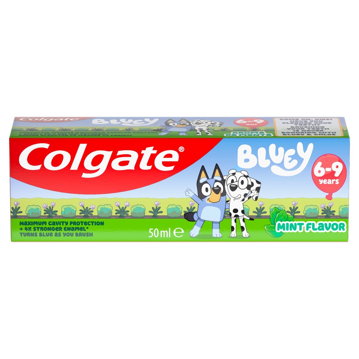 Colgate Kids Bluey menta ízű gyermek fogkrém 6-9 éves gyermekeknek 50 ml