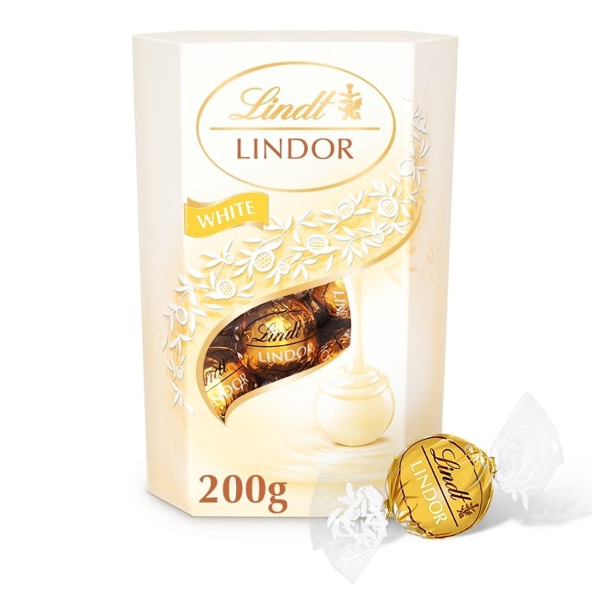 Lindt Lindor fehércsokoládé praliné lágyan olvadó töltelékkel