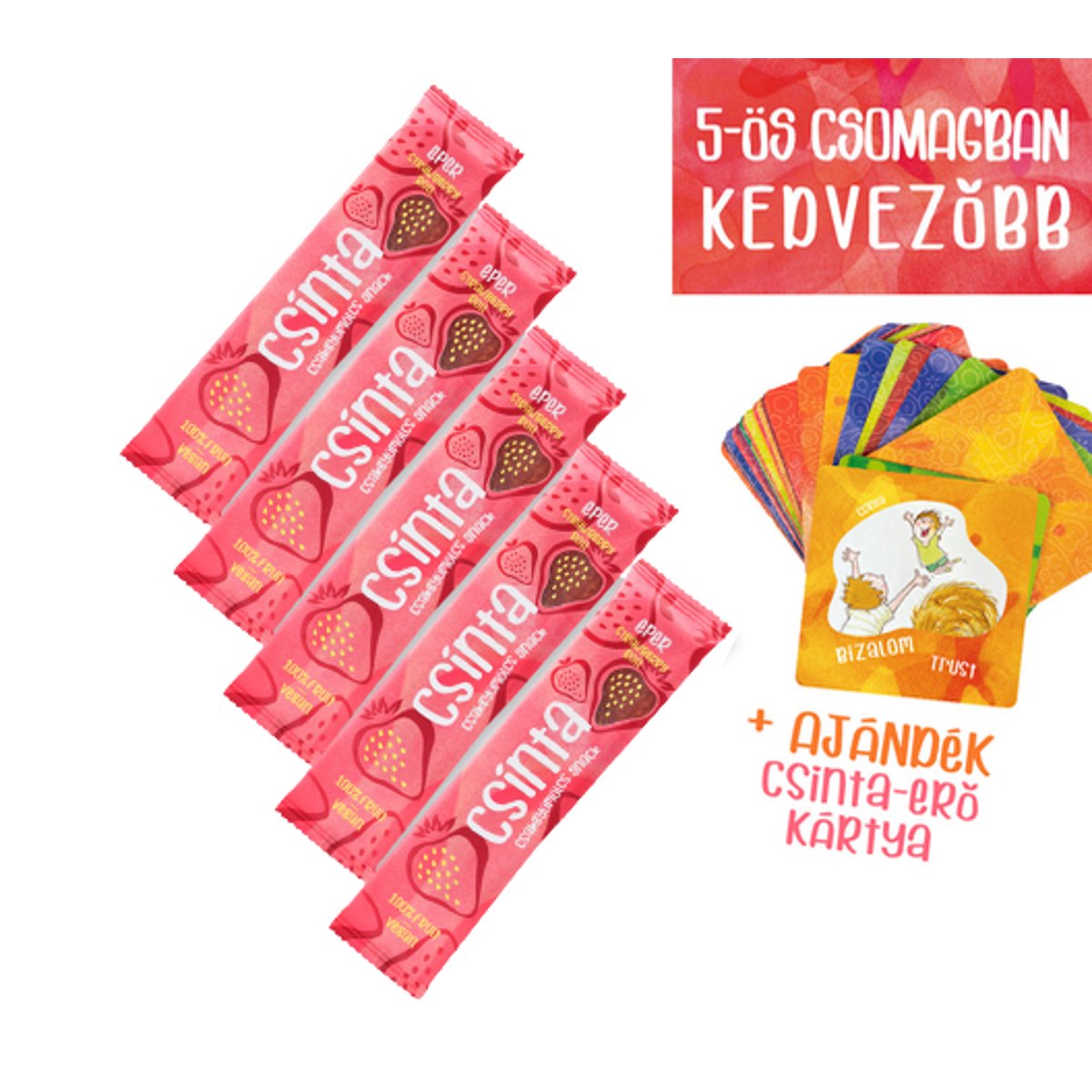 Csinta Eper tekercs 5-ös csomag
