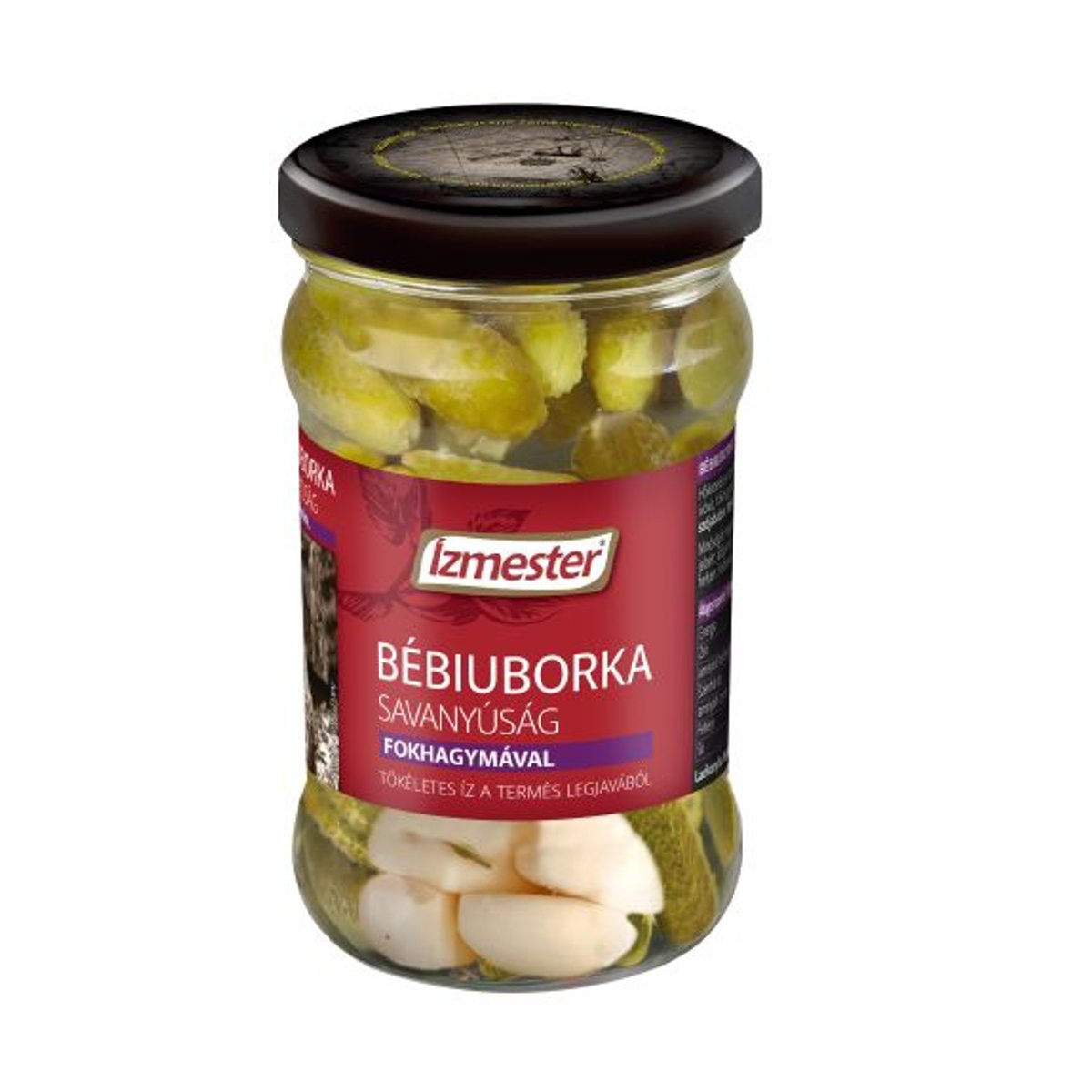 Ízmester Bébiuborka savanyúság fokhagymával (300 g)