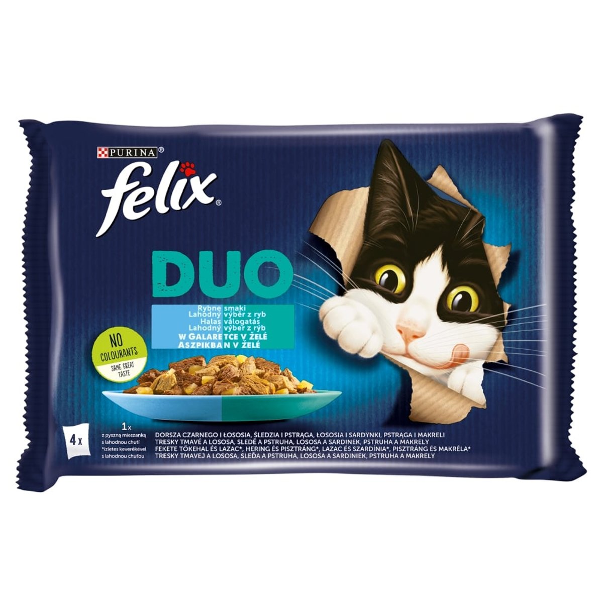 Felix Fantastic Duo Halas válogatás aszpikban nedves macskaeledel